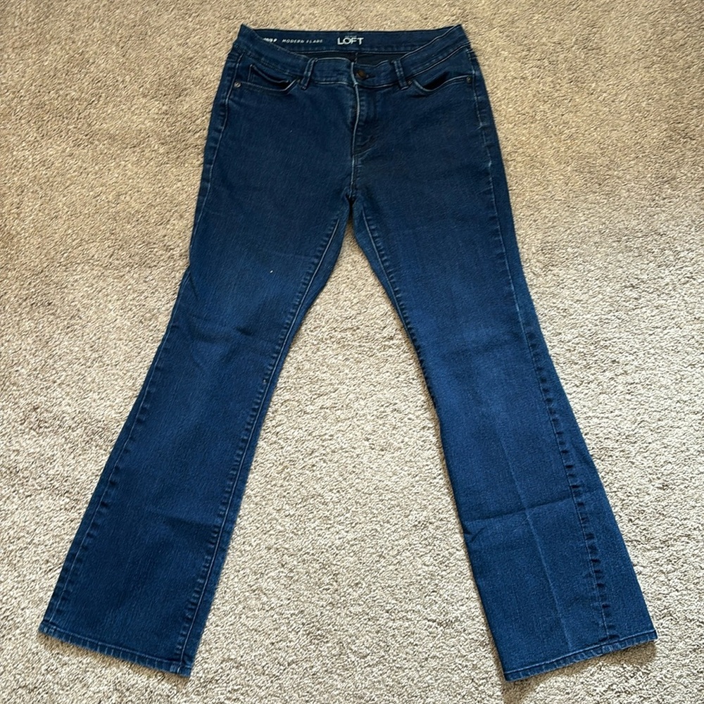 LOFT Modern Flare Jeans 29/8 P Blue